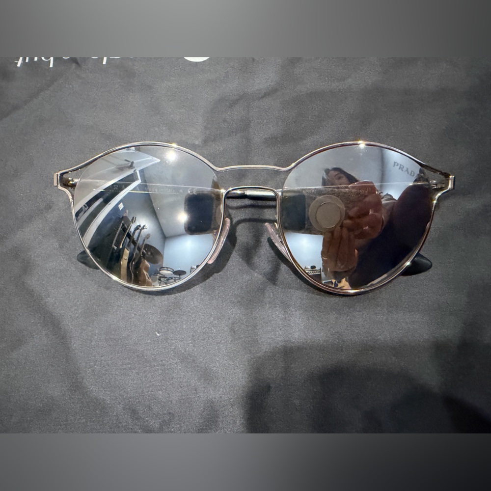 Prada Black Sunglasses with Silver Accents